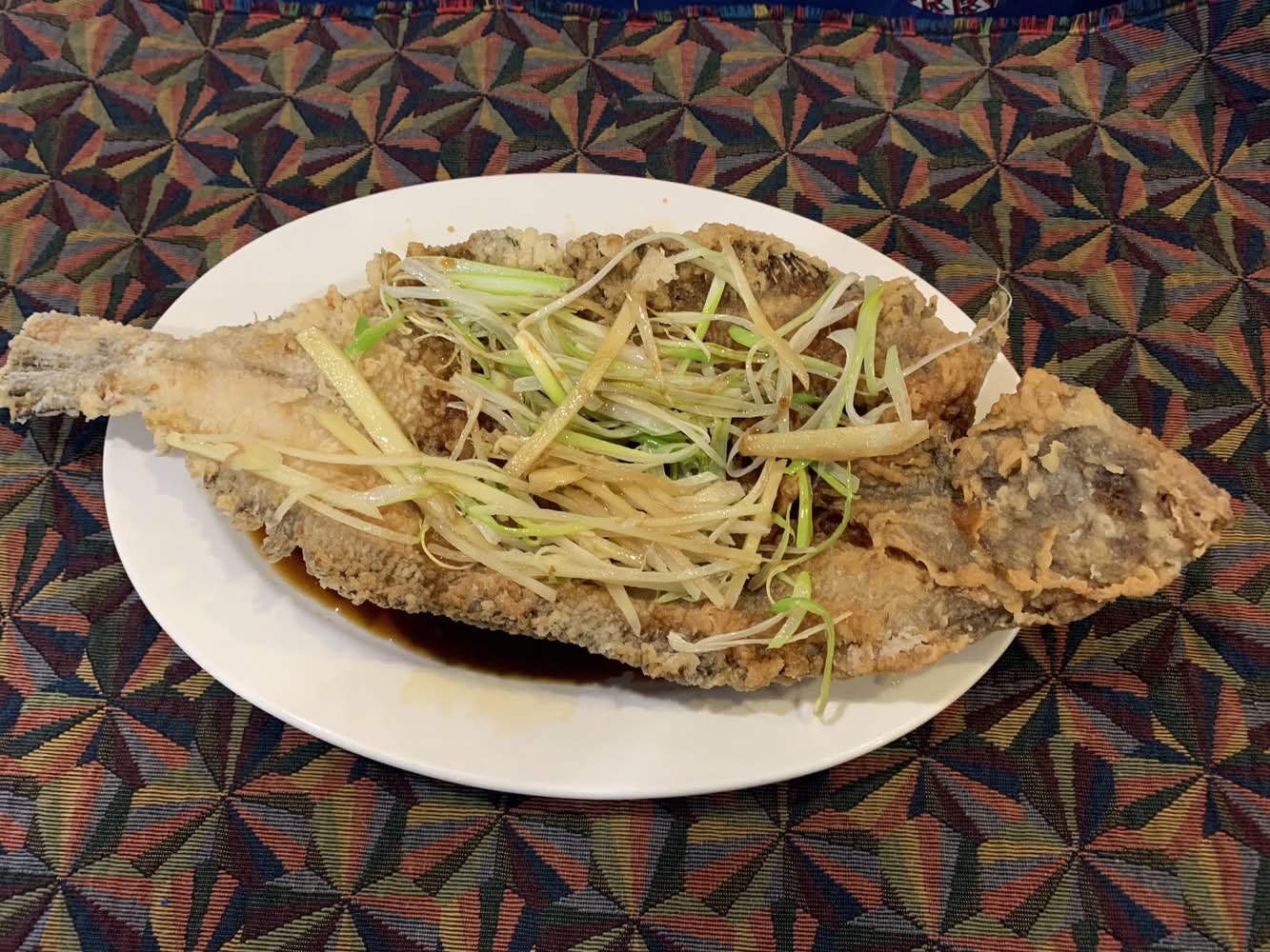 Whole Fish w/ Ginger Green Onion Soya Sauce 油浸龙利鱼（头）